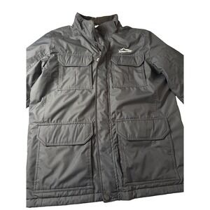 Xpedition Mens Winter Jacket Black Ripstop Quilted Puffer Coat Cargo Pockets XL